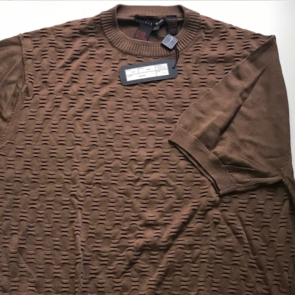 Men’s NWT Tulliano cotton blend brown sweater